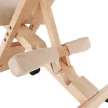 Ergonomikus térdelőszék, krémszínű/bükkfa, GROCO