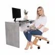 Ergonomikus térdelőszék, krémszínű/bükkfa, GROCO