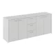 Kombinált komód, fehér, HUGOS 180