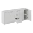 Kombinált komód, fehér, HUGOS 180