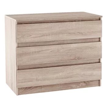 3 fiókos komód, tölgy sonoma,  HANY NEW 003