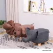 Elefánt alakú zsámoly, szürke/természetes, BALBO
