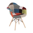 Fotel, patchwork/bükk, TOBO 4 NEW