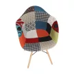 Fotel, patchwork/bükk, TOBO 4 NEW