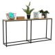 Konzolasztal ipari stílusban, tölgy/fekete, BUSTA