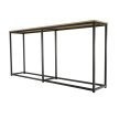 Konzolasztal ipari stílusban, tölgy/fekete, BUSTA