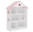Gyerek könyvespolc, fehér/rózsaszín, MAISON TYP 1