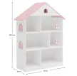 Gyerek könyvespolc, fehér/rózsaszín, MAISON TYP 1