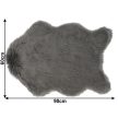 Műszőrme, szürke, 60x90, EBONY TYP 5