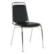 Szék tárgyalóterembe, fekete textilbőr, ZEKI