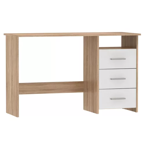 Számítógépasztal, sonoma tölgyfa/fehér, LARISTOTE NEW