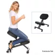 Ergonómikus térdeplőülés, szürkésbarna Taupe/fekete, RUFUS