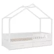Montessori ágy, 90x200, fehér, tömör, BIANKA