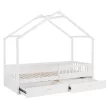 Montessori ágy, 90x200, fehér, tömör, BIANKA