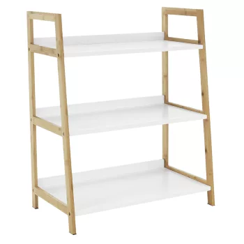 3 polcos állvány, fehér/természetes, KOEN TYP 1