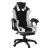 Irodai/gamer szék RGB LED világítással, fekete/fehér, JOVELA