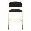 Design bárszék, fekete Velvet szövet/gold króm arany, DASMIN TYP 2