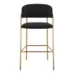 Design bárszék, fekete Velvet szövet/gold króm arany, DASMIN TYP 2