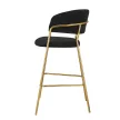 Design bárszék, fekete Velvet szövet/gold króm arany, DASMIN TYP 2