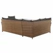 Kerti rattan szett, szürkésbarna/világosbarna, SAGIR
