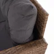 Kerti rattan szett, szürkésbarna/világosbarna, SAGIR