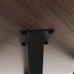 Étkezőasztal, sötét tölgy/fekete, átmérő 120 cm, MEDOR