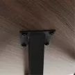 Étkezőasztal, sötét tölgy/fekete, átmérő 120 cm, MEDOR