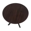 Étkezőasztal, sötét tölgy/fekete, átmérő 120 cm, MEDOR