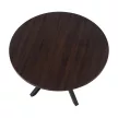 Étkezőasztal, sötét tölgy/fekete, átmérő 120 cm, MEDOR