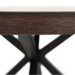 Étkezőasztal, sötét tölgy/fekete, átmérő 120 cm, MEDOR