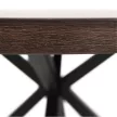 Étkezőasztal, sötét tölgy/fekete, átmérő 120 cm, MEDOR