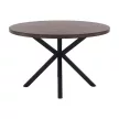 Étkezőasztal, sötét tölgy/fekete, átmérő 120 cm, MEDOR
