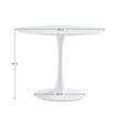 Étkezőasztal, kerek, fehér, matt, átmérő 110 cm, REVENTON NEW