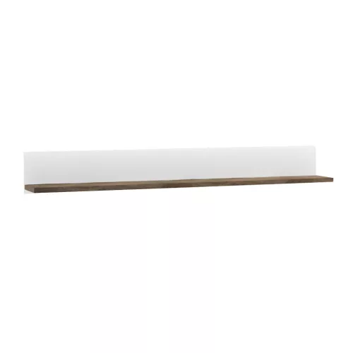 Polc, fehér - extra magas fényű HG/trufla sonoma tölgy, LYNATET 60