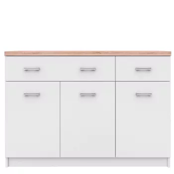 Komód 3d2s, fehér/tölgy sonoma, TOPTY TYP 07