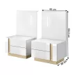 2 éjjeliszekrény, fehér/grandson tölgy/fehér magas fényű, CITY