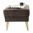 Puff, taupe-szürke-barna/bükk, RODEZA