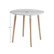Étkezőasztal, fehér/bükk, átmérő 80 cm, ELCAN NEW TYP 2