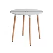 Étkezőasztal, fehér/bükk, átmérő 80 cm, ELCAN NEW TYP 2