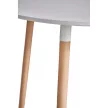 Étkezőasztal, fehér/bükk, átmérő 80 cm, ELCAN NEW TYP 2