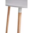 Étkezőasztal, fehér/bükk, átmérő 80 cm, ELCAN NEW TYP 2