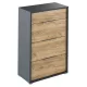 Fiókos komód, grafit/tölgyfa artisan, RIOMA NEW TYP 22