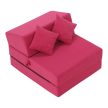 Összecsukható matrac/fotel, 2v1, rózsaszín magenta, PELOS