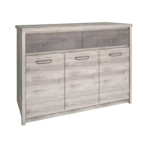 Komód 3D2S, nairobi gesztenye/onix, JESI NEW