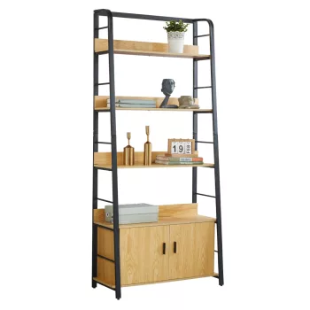 Polcállvány, sötét tölgy/fekete, CHARITON