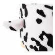 Puff kistehén alakban, Velvet anyag fehér/fekete/natúr, MOLLY