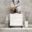 Komód, fehér, BOGAN 3S70