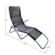 Kerti nyugágy, fekete/szürke, SELNO