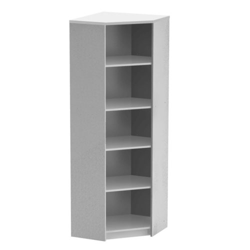 Sarok polcos szekrény, fehér, JOHAN 2 NEW 09