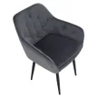 Design fotel, szürke Velvet szövet, VERIO